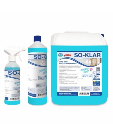 SO-KLAR
GLASS AND PLASTIC CLEANER